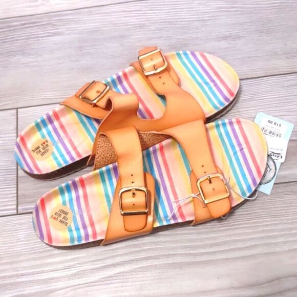 (21-1067)  🔥3/$20🔥  Cat & Jack Tan Drew Sandals Size 5 - Picture 9 of 10